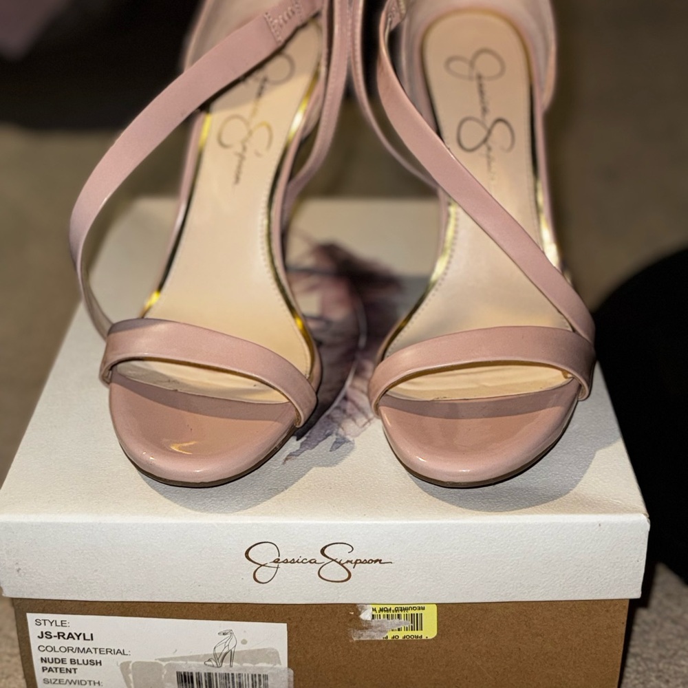 Jessica Simpson Blush Ankle-Strap Stiletto Sandals
